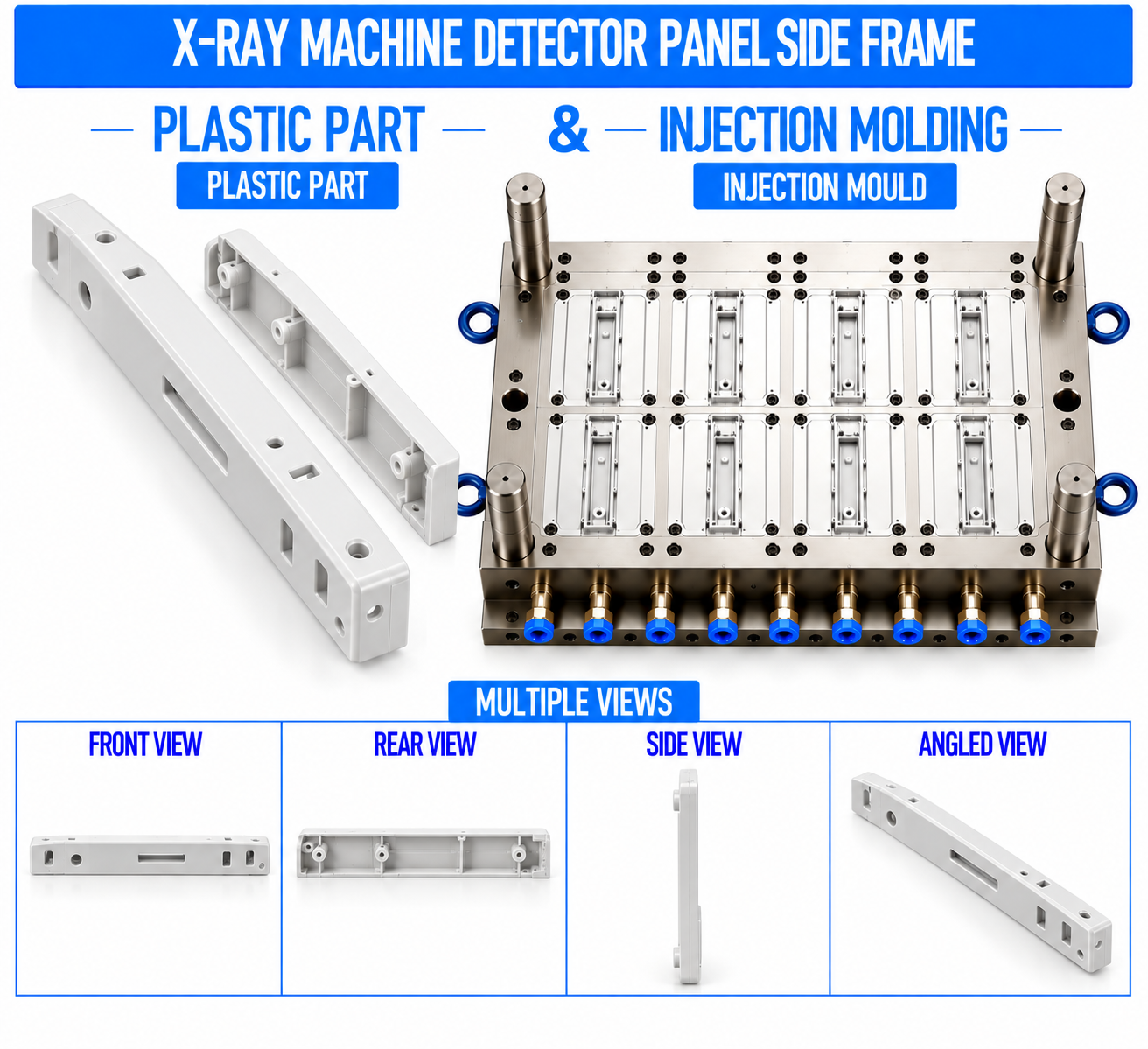 X-Ray Machine Plastic Detector Panel Side Frame Mould and Moulding Service